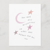 U hebt niet gemist wat voor u bedoeld was briefkaart (Voorkant)