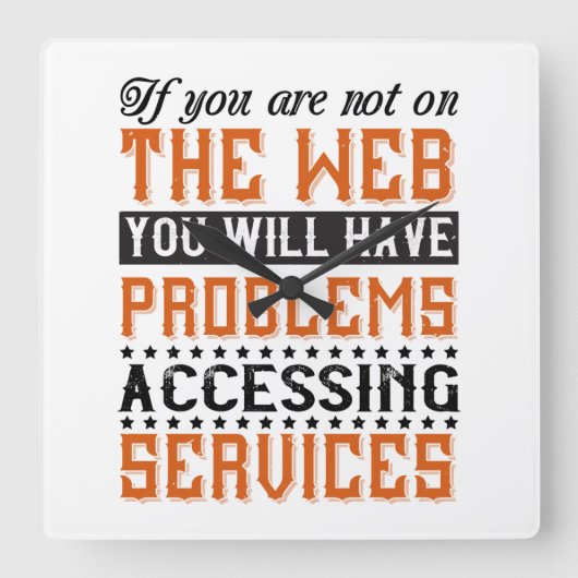 U hebt problemen met de toegang tot services vierkante klok (Voorkant)