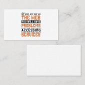 U hebt problemen met de toegang tot services visitekaartje (Voorkant / Achterkant)