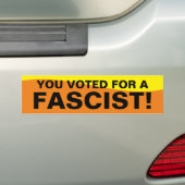 U HEBT VOOR EEN SNELLER GESTEMD BUMPERSTICKER (Op auto)