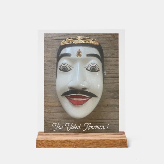 U heeft gestemd acryl bord (Voorkant)