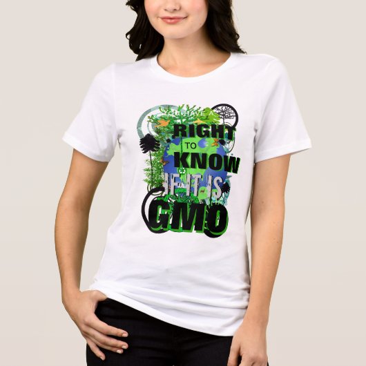 U heeft het recht te weten of het GGO is Tri-Blend Shirt (Voorkant)