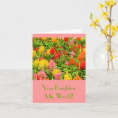"U HELDERT MIJN WERELD" /ANNIVERSARY CARD/CELOSIA KAART (Gele Bloem)