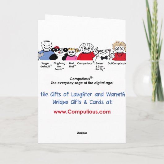 U heldert omhoog het Mijn Scherm op - Verjaardag Kaart (Achterkant)