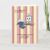 U heldert omhoog het Mijn Scherm op - Verjaardag Kaart (Voorkant)