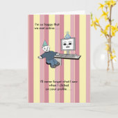 U heldert omhoog het Mijn Scherm op - Verjaardag Kaart (Gele Bloem)