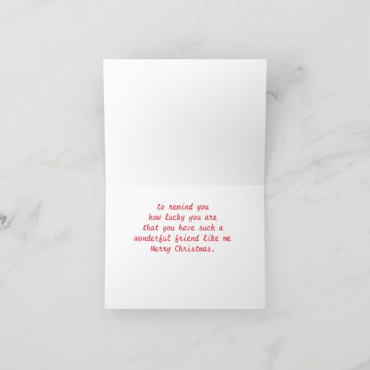 U HERINNERT U "IK BEN UW VRIEND" IN CHRISTMAS FEESTDAGEN KAART (Binnen)