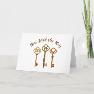 U houdt de sleutel vast kaart