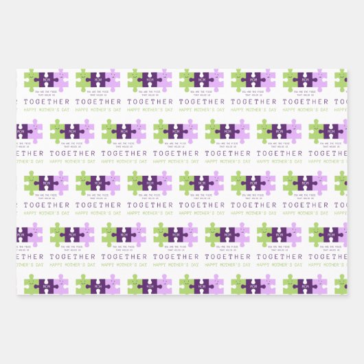 U houdt ons samen Moederdag-omslagpapier Inpakpapier Vel (Voorkant)