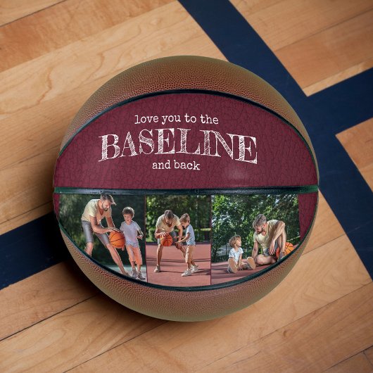 U houdt van de Baseline en de Achterfoto van Rood  Basketbal