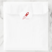 U houdt van de maan en de achterste Rocket Ship Hart Sticker (Tas)