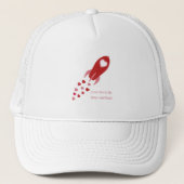 U houdt van de maan en de achterste Rocket Ship Trucker Pet (Voorkant)