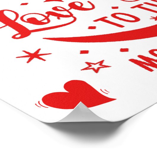 U houdt van de maan & het Achterste Poster past Na (Hoek)