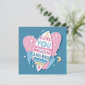 U houdt van de Moon Rocket Kaart (Staand voorkant)