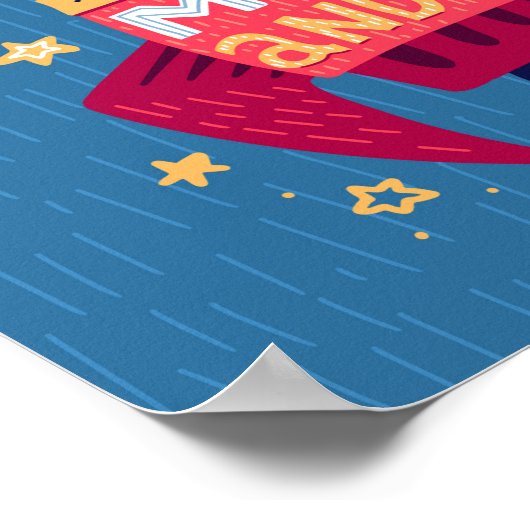 U houdt van het Poster van de Moon Rocket (Hoek)