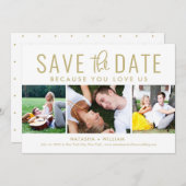 U houdt van ons BEWERKBARE KLEUR Save The Date Kaa Feestdagenkaart (Voorkant / Achterkant)