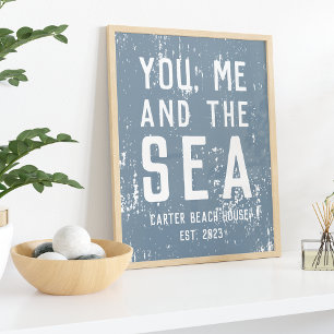 U, ik en het Zee Persoonlijke de Druk van het Beac Poster