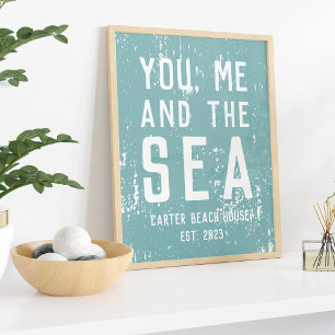U, ik en het Zee Persoonlijke de Druk van het Beac Poster