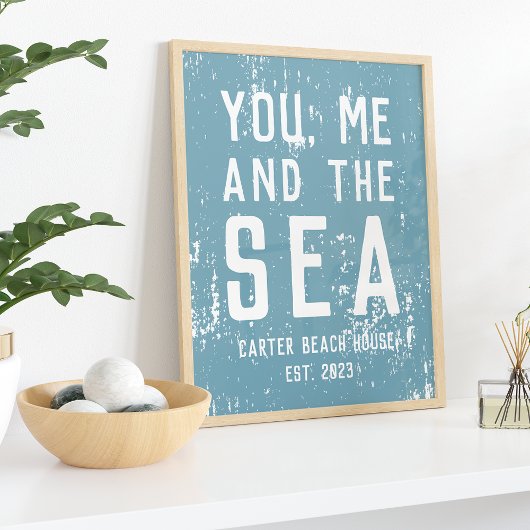 U, ik en het Zee Persoonlijke de Druk van het Beac Poster