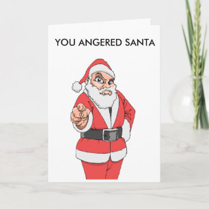 U IRRITEERDE KERSTMAN FEESTDAGEN KAART