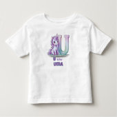 U is for Unicorn – Personalized Toddler T-shirt (Voorkant)