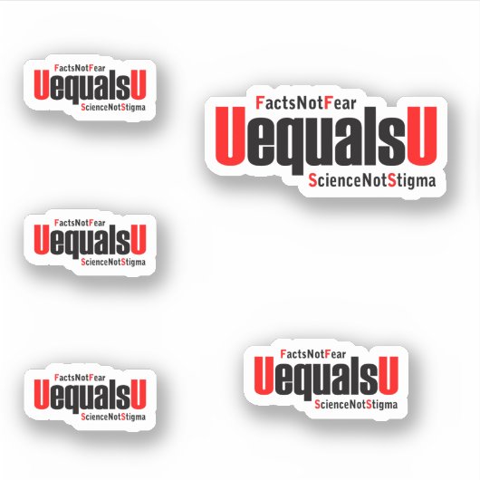 U is gelijk aan U - HIV Niet detecteerbaar - Weten Sticker (Voorkant)