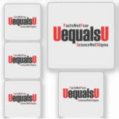 U is gelijk aan U - HIV Niet detecteerbaar - Weten Sticker (Voorkant)