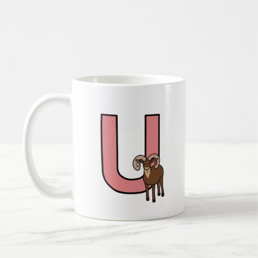 U is voor…. Gepersonaliseerde mok (Links)