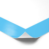 U is voor Naam Blauw Foto Poster (Hoek)
