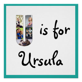 U is voor Naam Perfect Poster