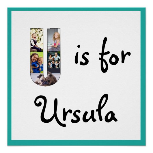 U is voor Naam Perfect Poster (Voorkant)