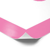 U is voor Naam Roze Foto Poster (Hoek)