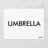 "U" is voor Umbrella Alphabet Flashcard Briefkaart (Achterkant)