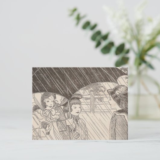 U is voor Umbrella Briefkaart (Staand voorkant)