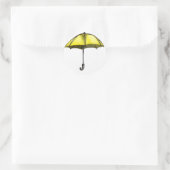 U is voor Umbrella Ronde Sticker (Tas)