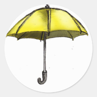 U is voor Umbrella Ronde Sticker