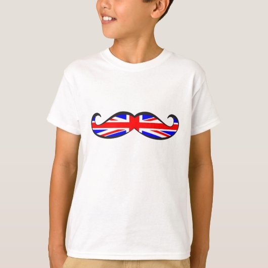 U.K. Flag Mustache T-shirt (Voorkant)