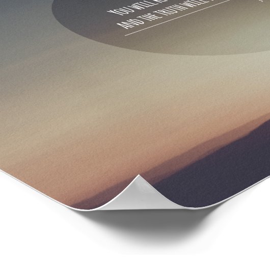 U kent de waarheid John 8:32 Verse Poster (Hoek)