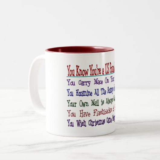 U kent uw POSTWERKER ALS Tweekleurige Koffiemok (Voorkant links)