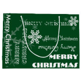 U Kies Kleur/Gepersonaliseerde witte sneeuwvlokken Groot Cadeauzakje (Achterkant)