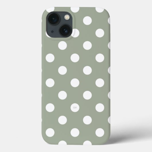 U kiest Achtergrond Kleur Polka Dots Wit Case-Mate iPhone Case (Achterkant)