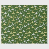 U KIEST ACHTERGROND KLEUR Zilver en Gold Deer Cadeaupapier (Vlak)