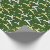 U KIEST ACHTERGROND KLEUR Zilver en Gold Deer Cadeaupapier (Hoek)