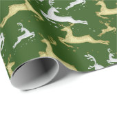 U KIEST ACHTERGROND KLEUR Zilver en Gold Deer Cadeaupapier (Rol Hoek)