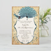 U kiest Achtergrondkleur - Damask Peacock Kaart (Staand voorkant)