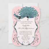 U kiest Achtergrondkleur - Damask Peacock Kaart (Voorkant)