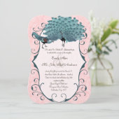 U kiest Achtergrondkleur - Damask Peacock Kaart (Staand voorkant)