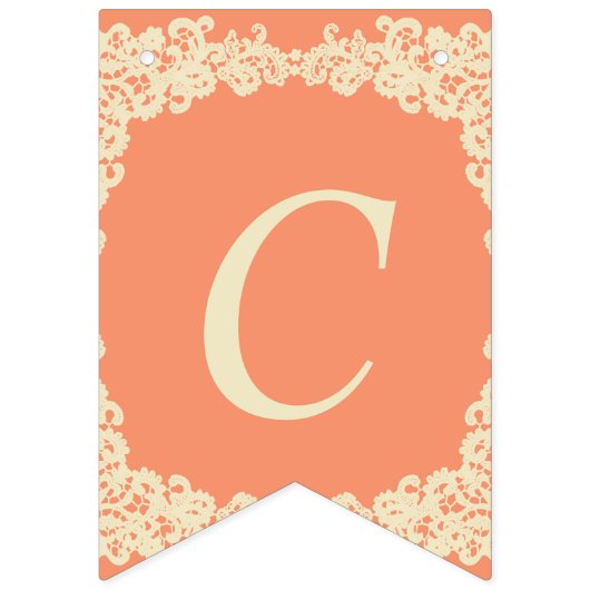 U kiest achtergrondkleur en beige lace banner (Eerste vlag)