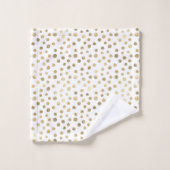 U kiest Kleur Custom Gouden Folie Polka Dots Bad Handdoek (Wasdoekje)