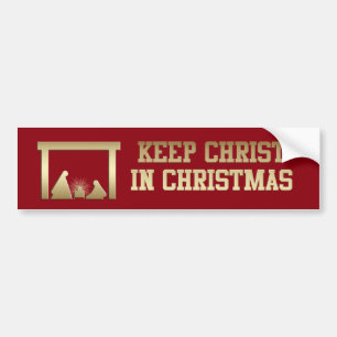U kiest voor kleur - Houd Christus in Kerstmis Bumpersticker